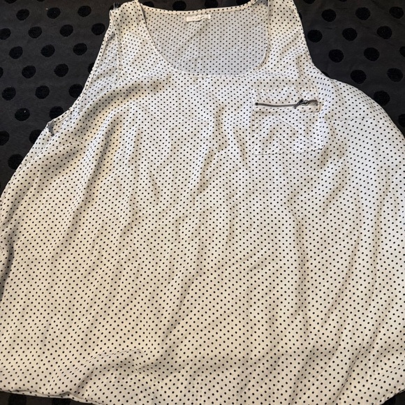 Maurices Tops - Maurices Black & White Polkadot Dressy Tank